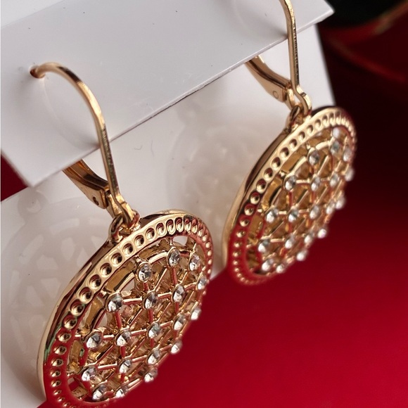Nine West Gold and Silver Geometric Earrings - Picture 3 of 6